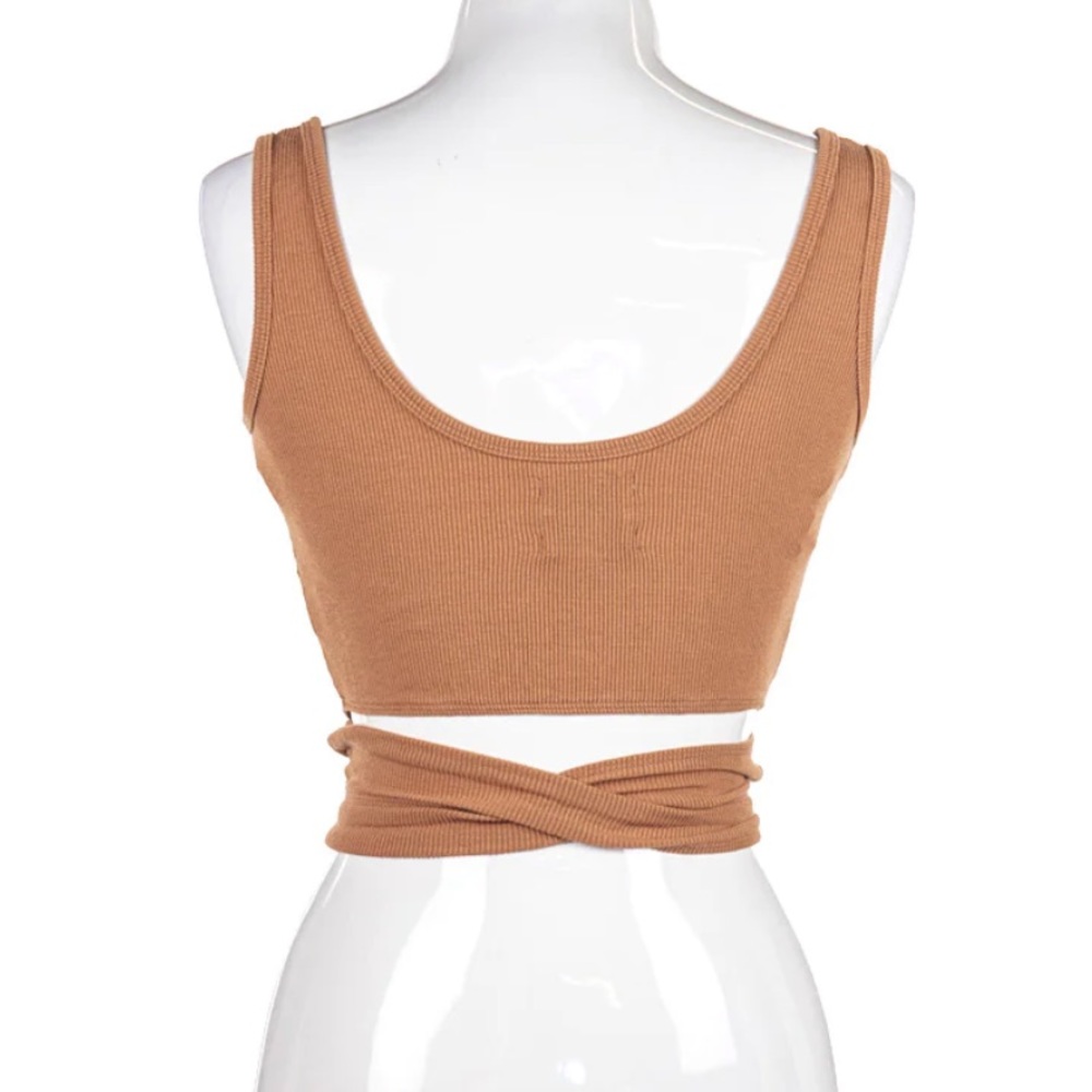 PRIVACY PLEASE Revolve Yellow Orion Wrap Tank Top - Picture 4 of 10